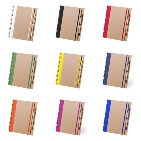 Spiral ring notebook with recycled cardboard hardcovers Thumbnail