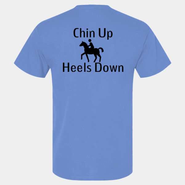 Chin Up Heels Down - Softstyle™ adult ringspun t-shirt Thumbnail