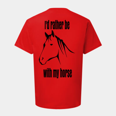 I'd rather be with my horse - Softstyle™ youth ringspun t-shirt - Softstyle™ youth ringspun t-shirt Thumbnail