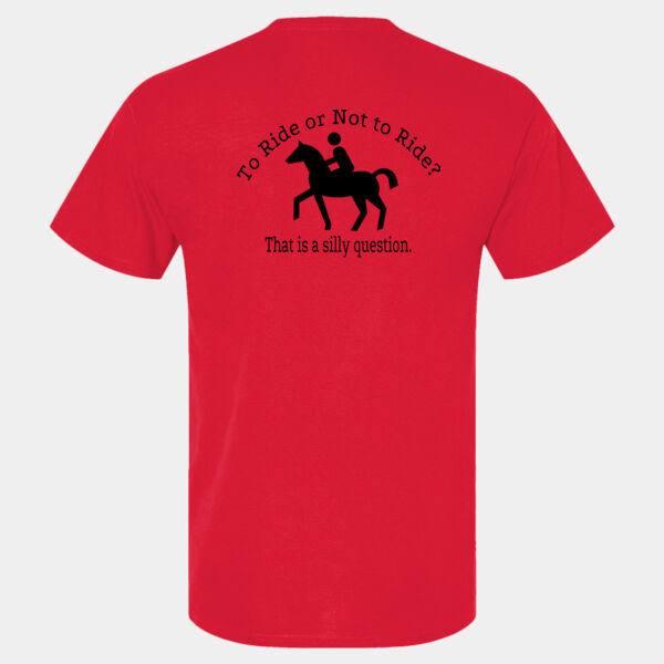 To Ride or Not - Softstyle™ adult ringspun t-shirt Thumbnail