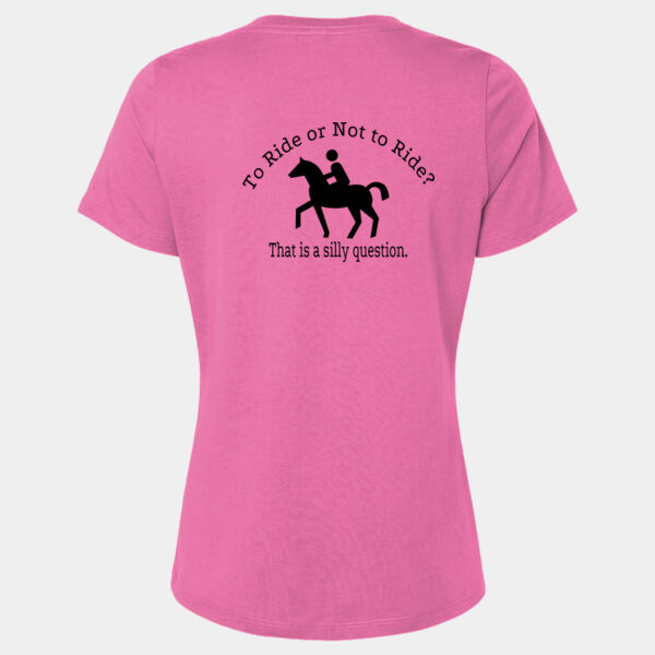 To Ride or Not - Softstyle™ women's ringspun t-shirt Thumbnail