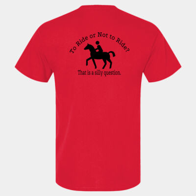 To Ride or Not - Softstyle™ adult ringspun t-shirt Thumbnail