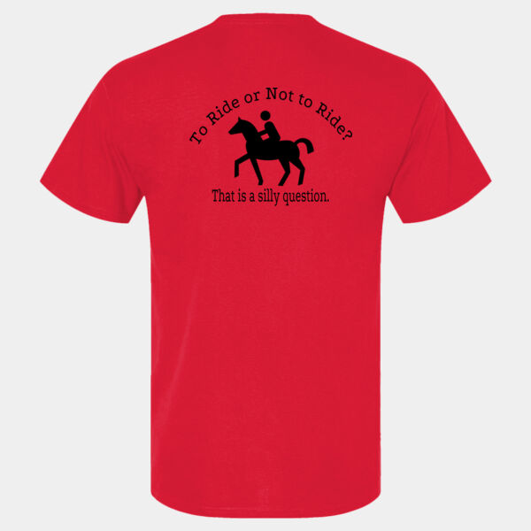 To Ride or Not - Softstyle™ adult ringspun t-shirt Thumbnail