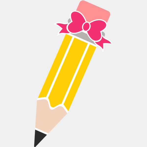 Pencil Monogram Bow Thumbnail